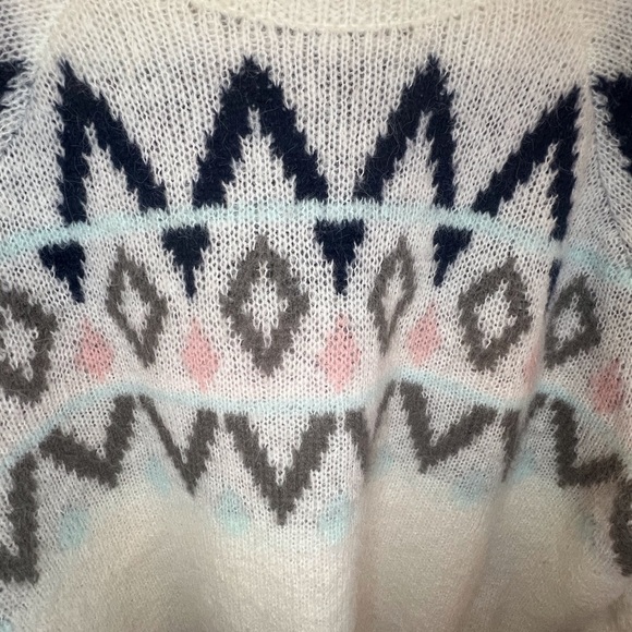 A New Day Fuzzy geometric sweater - Picture 3 of 6
